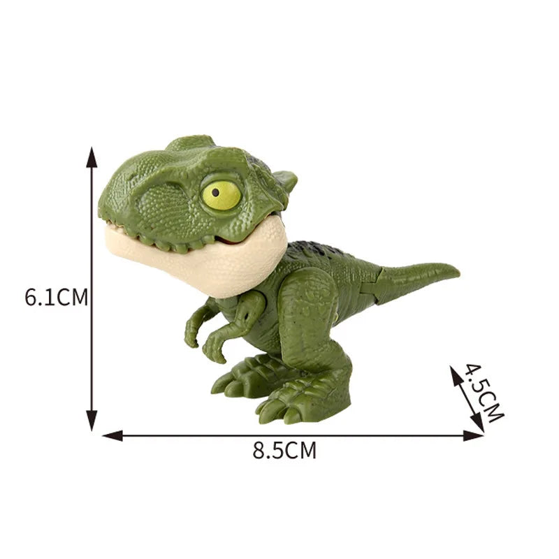 Jurassic Biting Finger Dinosaur Animals Model Toy Movable Joints Simulation Tricky Chameleon Hippo Kids Birthday Christmas Gifts