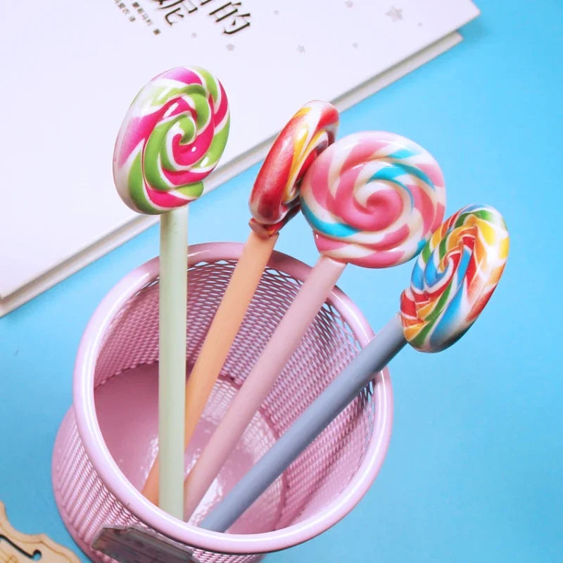 Creative Cute Sweet Lollipop Ballpoint Pen Kawaii School Supply Office Stationery Freebie Candy Styling Novelty Funny Lovely