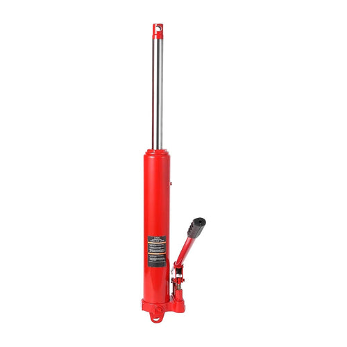 8-Tonnen Hydraulikzylinder für Motorheber – Robuster Langhubzylinder mit Luftpumpe und Gabelkopf-Basis