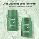 Green Tea Cleansing Solid Mask Purifying Clay Stick Mask Oil Control Skin Care Anti-Acne Eggplant Remove Blackhead Mud Mask