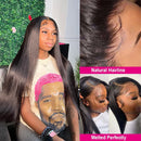 The Cascade | 44-Inch HD Lace Front Wig in Bone Straight