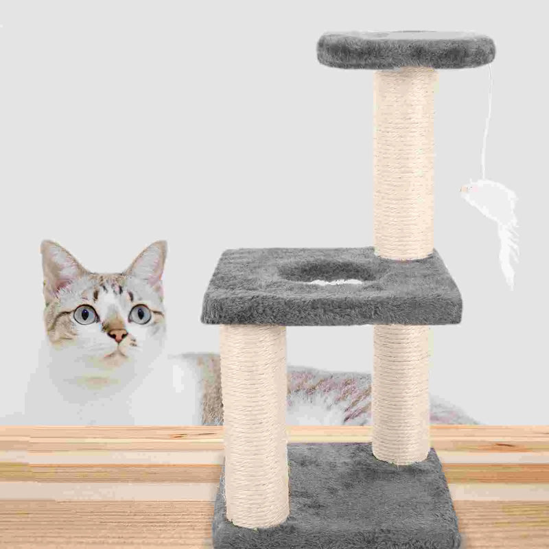 Pet Toy Cat Climbing Frame Tree Towers Paper Tube Integrated Kitten Scratcher Vertical Scratching Post