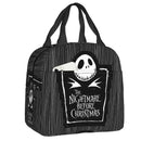 Custom Halloween Insulated Lunch Bag The Nightmare Before Christmas Portable Thermal Cooler Lunch Box Container Tote Bags