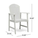 Easter Outdoor Weather Resistant Acacia Wood Adirondack Dining Chairs (Set of 2)