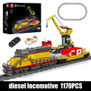 Mould King 12027 Technical Train Building Block Remote Control EMD SD40-2 Diesel Locomotive Model Assembly Car Brick Kids Toys