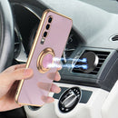 Luxuriöse, magnetische Silikonhülle mit Beschichtung für Huawei P30 P40 Pro P20 Mate 20 P30Pro Honor 20 Pro Weiche Hülle Ständer Ringhalter