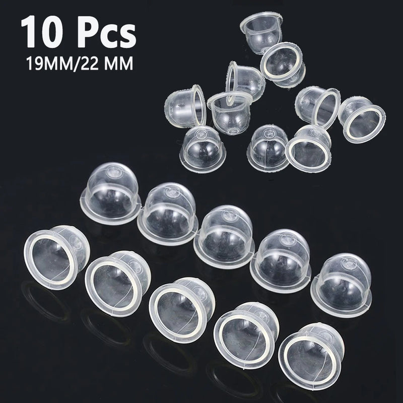 10PC White Transparent Fuel Pump Carburetor Oil Bubble Primer Bulb Chainsaws Trimmer Brush Cutter Eradicator Clear Tool  14-19mm