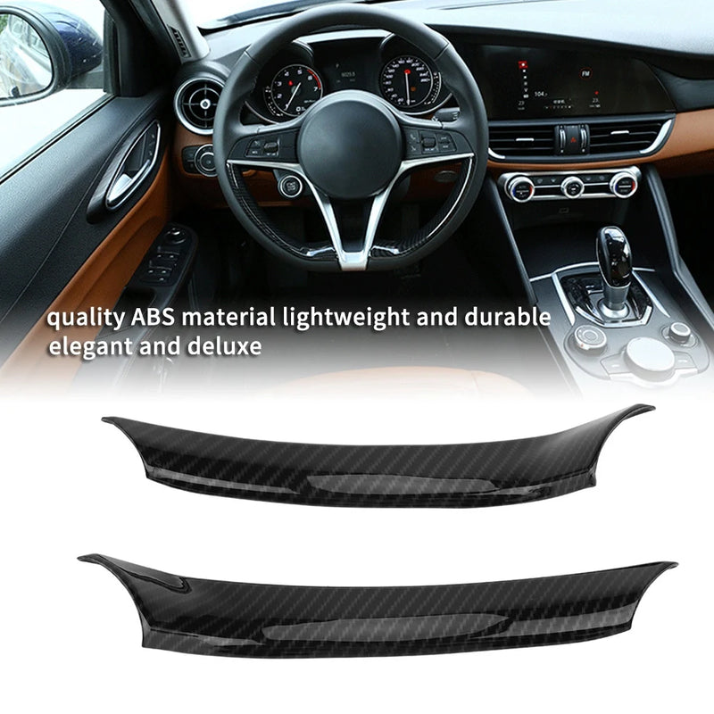Car Interior Steering Wheel Decorative Decor Cover Trim for Alfa Romeo Stelvio/Giulia