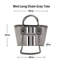 Personalised Chain Monogram Canvas Tote Bag Shoulder Bag Ladies custom bags for women chain Bridesmaids Gifts For Her