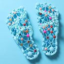 Non-Slip Foot Massage Slippers Feet Care Bath Quick-drying Footwear Reflex Stress Hollow Out Acupressure Massage Slippers Man