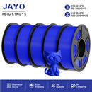JAYO petg 3d printer filaments PETG 5Rolls 1.75mm Mixed Color Bubble Free FDM 3D Printer Material for 3d pen refill 1.1kg/1rolls
