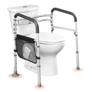 VEVOR Toilet Safety Rail, 300LBS Foldable Toilet Seat with Non-Slip Handles, Reinforced Aluminum Alloy Tube, Fit for the Injured
