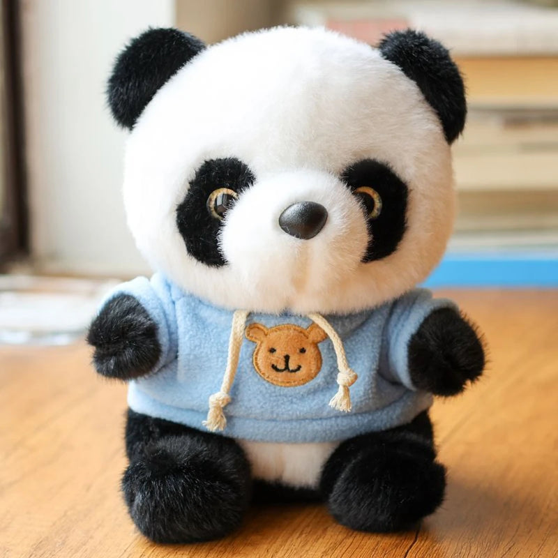 25CM Cute Panda Plush Toy Chinese National Treasure Chuanhoodie Sweater Doll Festival Gifts For Children's Birthday Gifts