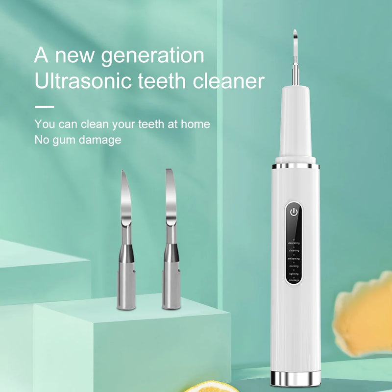 Ultrasonic Teeth Cleaner Dental Calculus Scaler Coffee Stain Plaque Tartar Scraper Remover Oral Teeth Whitening Sonic Vibration