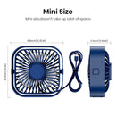 TOPK USB Desk Fan,[2Pack] Mini Fan, Strong Airflow & Quiet Operation,360° Rotatable Head 3-Speed Wind Small Cooling Fan for Home