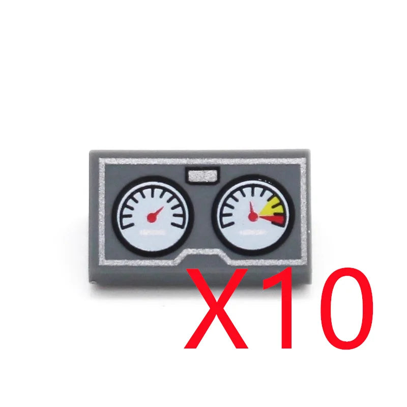 MOC City Building Blocks Character Accessories Mini Brick Audio Computer Brick Control Center Radar Keyboard Pattern Toy K037