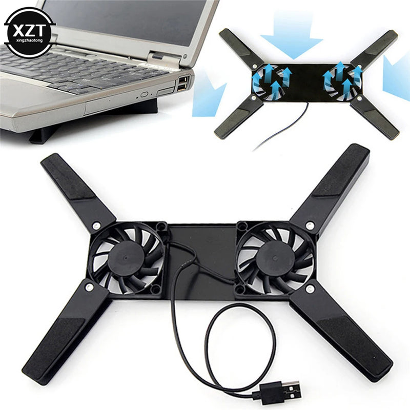 1Pcs Rotatable USB Fan Cooling Pad 2 Fans Cooler Notebook Cooler Computer Fan Stand for 10-17" Laptop Notebook Peripherals XNC