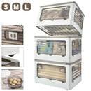 Storage box Folding Organizer With removable roller skates Transparent Storage Container Student Book Box Organizer Camping