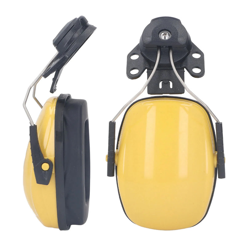 1 Pair Safety Helmet Ear Muff Noise Reduction Helmet Hard Hat Hearing Protection Earmuff for Construction Site