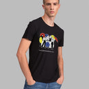 2022 Fashion Men New Summer O-Neck Short-Sleeve Shirt Friends Element Print T-Shirt Top Casual Loose Street Clothing Streetwear