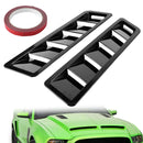 New 2Pcs Universal Hood Air Intake Panel Trim Bonnet Louver Cooling Vent Cover Car Exterior Decoration Air Intake Panel Cover