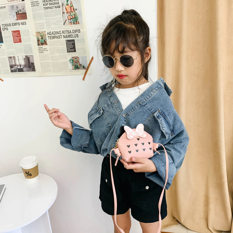 Children's Crossbody Bowknot Designed Children's Shoulder Bags Handbags Cute and Fashionable