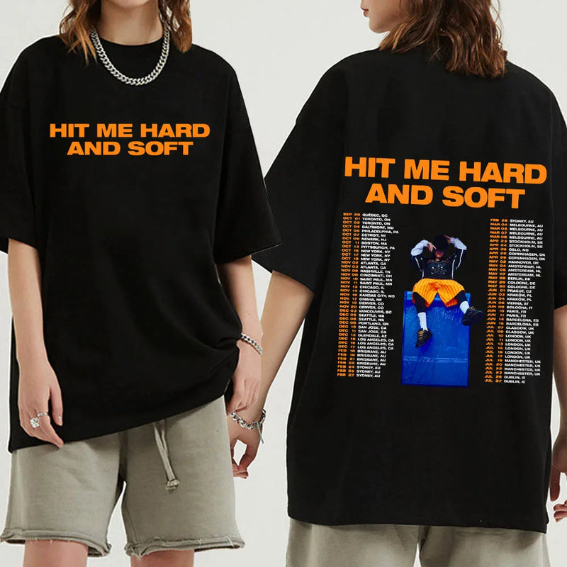 Hit Me Hard and Soft Shirts Short Sleeve T-shirt Harajuku O-neck Summer Casual Shirt