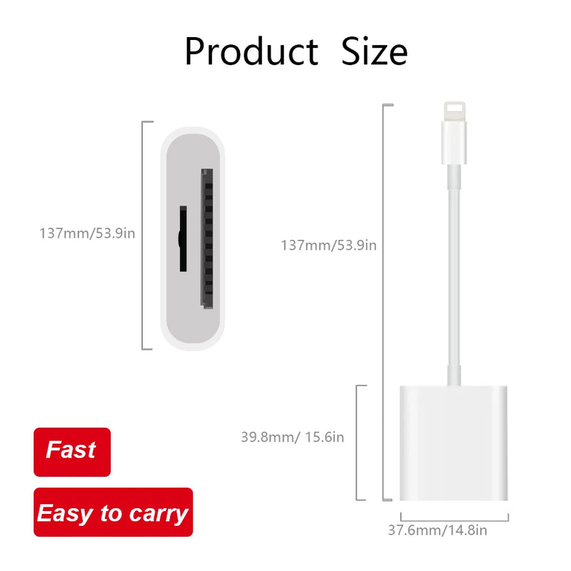 Original External Device Plug and play 2 in 1 Micro TF SD Cards for Mobile Phone Notebook PC SD Card Reader For IOS iphone/ ipad