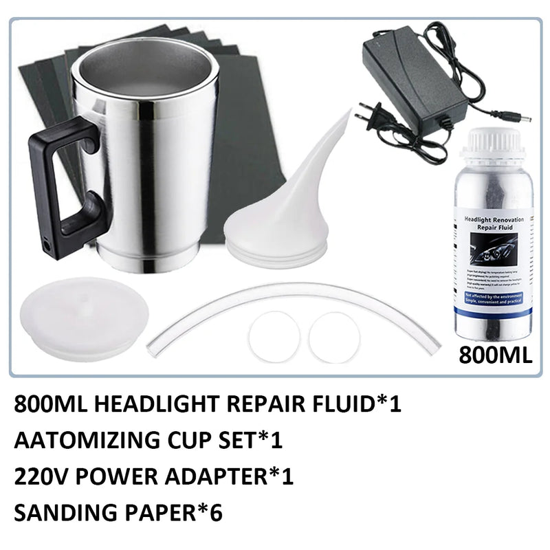 Car headlight polishing evaporator liquid Car chemicals headlight chemical polish Headlights liquid polymer lamps reg Headlights