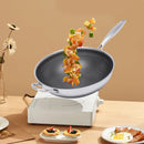 Non-stick Wok Pan with Honeycomb Coating, Scratch-resistant and Durable, 1L Capacity, Effortless Cleaning, Ideal for Healthy