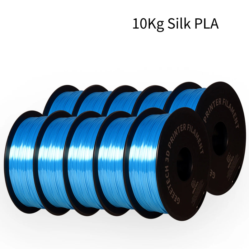GEEETECH 10Kg 3d Silk PLA Filament 1.75mm Spool Wire For 3D Printer Material,Safety, Vacuum packaging