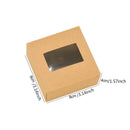 6Pcs Black/White Kraft Paper DIY Gift Box With Window Wedding Birthday Party Decoration Cake Packaging Box Event Party Gift Case