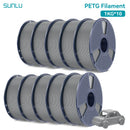 SUNLU 10KG PETG/ABS Filamente 10 Rollen 3D-Filament 1KG/Rolle 1.75mm 100% Filament ordentlich aufgereiht für den 3D-Druck aus der EU USA