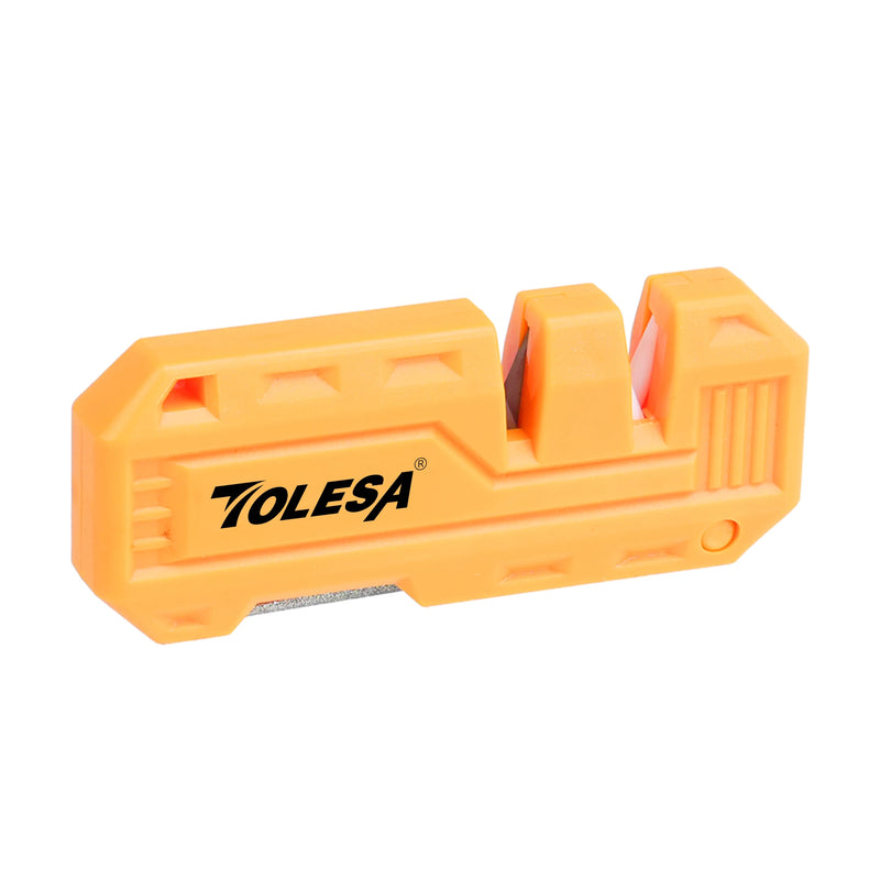 TOLESA Mini Multipurpose Whetstone Knife Pocket Portable Knife Sharpener with Diamond Sharpening Rod 2 in 1 Multi Outdoor Tools