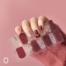 Semi Cured Gel Nails Art Stickers Fashion Solid Color Manicure Decal UV LED Lamp Need Gel Nail Decals Nail Sticker Decoration