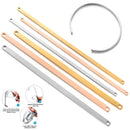 10pcs Stainless Steel Straight Cuff Bangle Blank Plain Rod Bracelet Diy Laser Engraving Bracelet Jewelry Charms Accessories