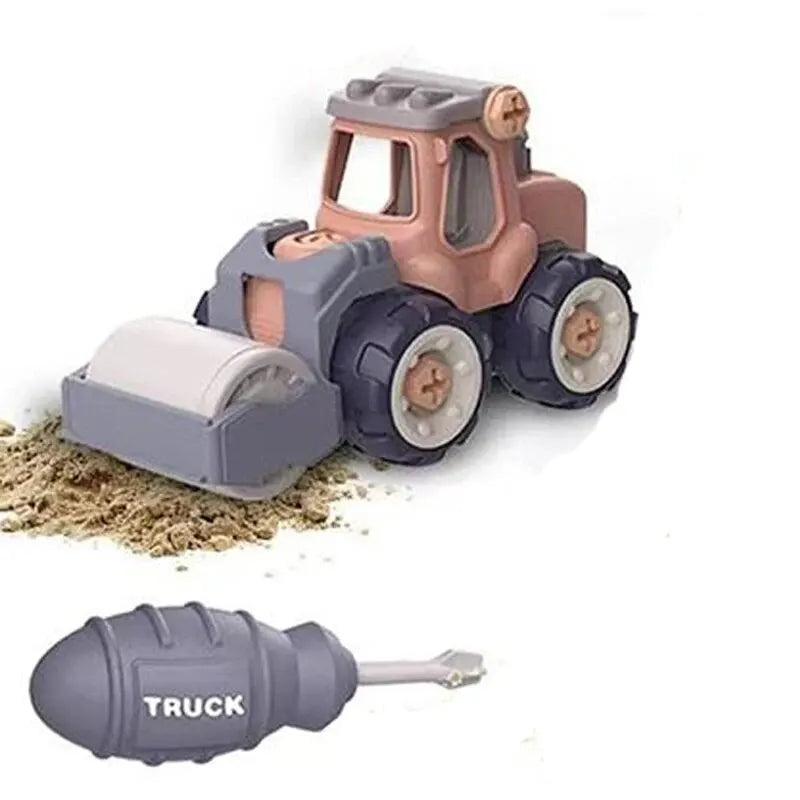 Preschool Children DIY Assembly Toys Road Roller Educational Play Toy Vehicle Engineering Car Toy Truck for Kids