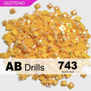 Neuheiten Einfarbige AB-Quadrat-Diamantperlen für DIY-Diamantmalereien Harz AB-Steine 2,5 mm AB-Steine 1000/2000 Stück
