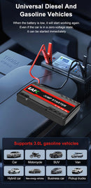 EAFC Jump Starter Power Bank 12V Booster for Car Start 600A Quick Charger Auto Starting Device Powerbank Device Petrol Diesel