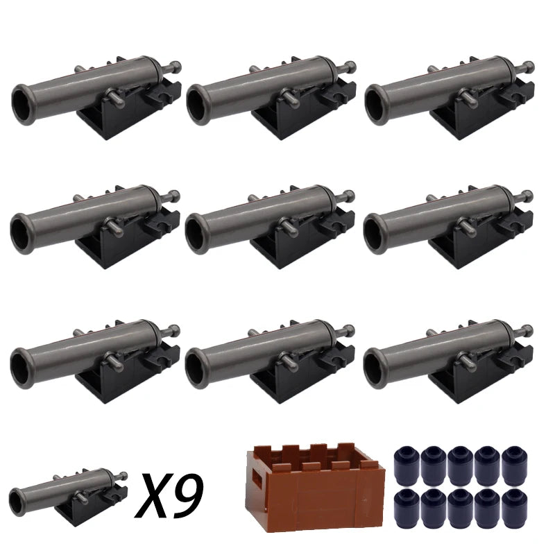 Military MOC Sentry Building Block Soldier Sandbag Fence Cannon Shell Barbed Wire Weapon Rack Training Field Watchtower Toy K018