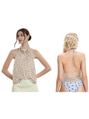 Women s Off Shoulder Blouse Casual Short Sleeve Floral Print Ruffle Hem Fashionable Summer Tops for Ladies