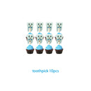 My First Tooth Blue Theme Party Disposable Tableware Stes Boy Girl First Tooth Birthday Party Decor Cups Plates  Napkins Banners