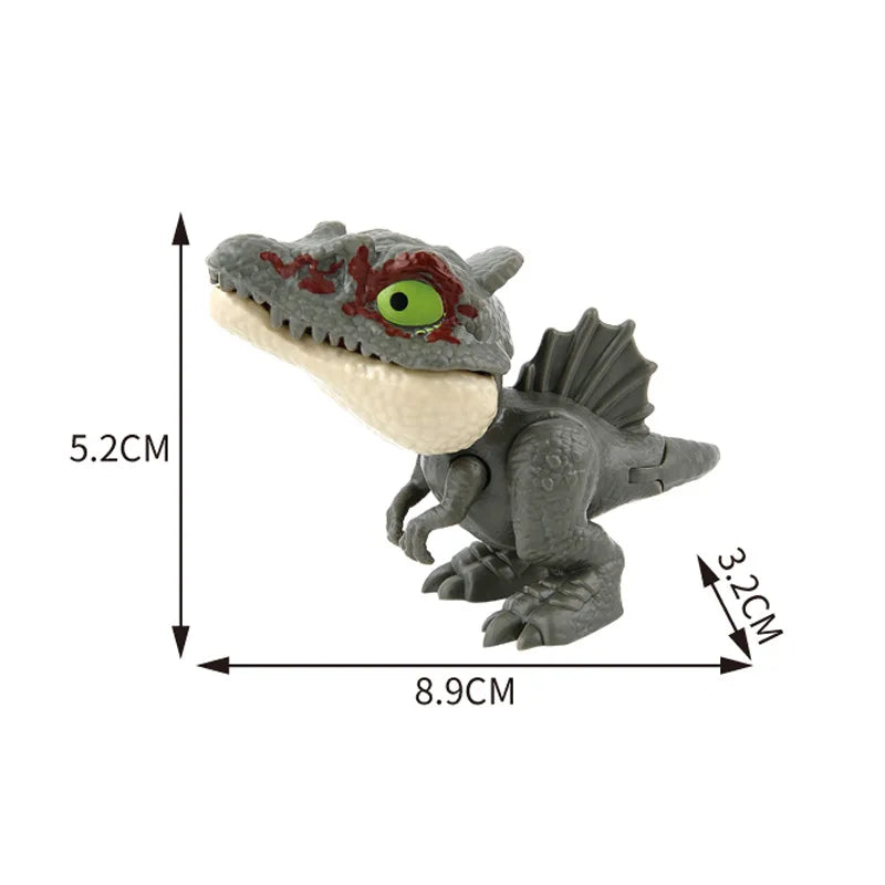 Jurassic Biting Finger Dinosaur Animals Model Toy Movable Joints Simulation Tricky Chameleon Hippo Kids Birthday Christmas Gifts