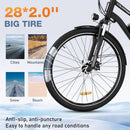 COLORWAY 28" E-Bike, E-Bike mit 36V 15Ah abnehmbarem Akku, 7-Gang, Citybike mit 250W Motor, Reichweite bis zu 45-100km