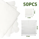 50-300PCS Paper Napkins Disposable Party Napkin Beverage Napkins Scalloped Cocktail Napkins for Wedding Dinner Birthday 5x5Inch