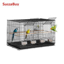 VEVOR 30Inch Flight Bird Cage Stackable Divided Small Animal Cage for Kinds of Birds Pet Travel Birdcage with Handle and Perches
