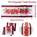 Christmas Table Runner Merry Christmas Decorations for Home 2024 Table Runner Xmas Ornaments Navidad Natal New Year Gift 2025