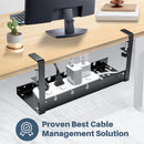 The Quiet Route | Retractable Clamp-On Under-Desk Cable Tray