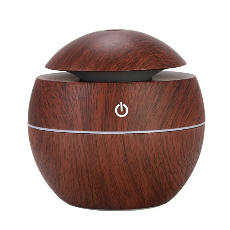 2024 New Woodgrain Vase Humidifier USB Car Office Home Color Night Light Super Silent Humidifier Holiday Gift for Friends