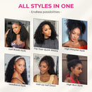 The Curl Halo | 3-in-1 Drawstring Half Wig, Brazilian Remy Curly